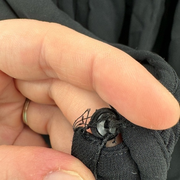 Rochas Black Camica Penny Keyhole Back Women 38/8/Medium Quarter Sleeve Blouse - Picture 12 of 13